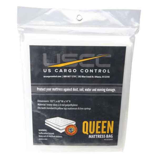 Us Cargo Control Heavy Duty Plastic Mattress Bag: Queen USCCQUEEN